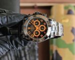 ROLEX Daytona 40*12.3MM 904L Steel 7750 Epic Movement Black with Orange Watch